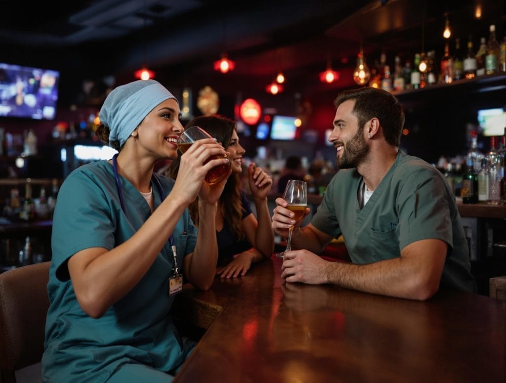 Can You Lose Your Nursing License for a DUI? | 2025 Edition 1 Nurse in a bar not thinking about can you lose your nursing license for a DUI